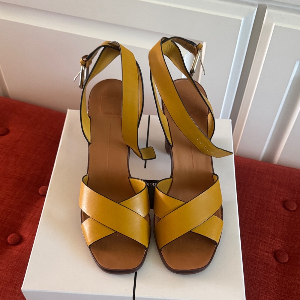 Dolce Vita Honey Leather “Nala”Ankle-Strap Heels